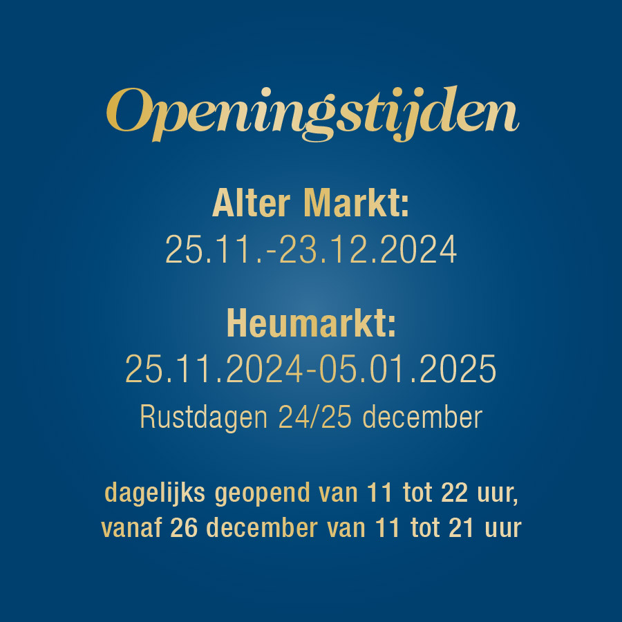Öffnungszeiten Weihnachtsmarkt und Eislaufbahn Alter Markt und Heumarkt Köln